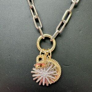 Gold and Silver Pendant Necklace